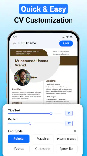 แอปสร้างเรซูเม่ทำ PDF CV screenshot