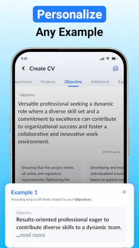แอปสร้างเรซูเม่ทำ PDF CV screenshot