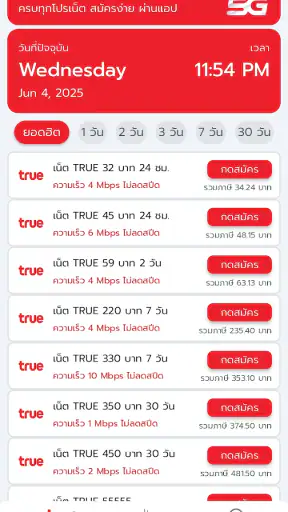 โปรเน็ตทรูมูฟ ดีแทค ไม่ลดสปีด screenshot
