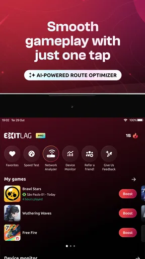 ExitLag: Fix Ping Mobile & Lag screenshot