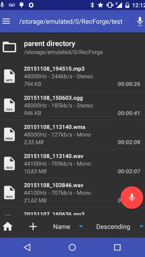 RecForge II Pro: Diktiergerät screenshot