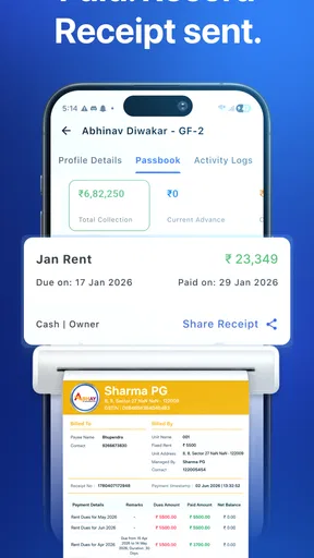 RentOk PG Hostel Flat Manager screenshot